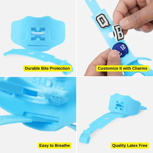 Miniatura 6 de SLEEFS Protector bucal de fútbol suave 2.0 – Protector bucal juvenil con correa (extraíble) – Protector de labios y dientes – Sin hervir