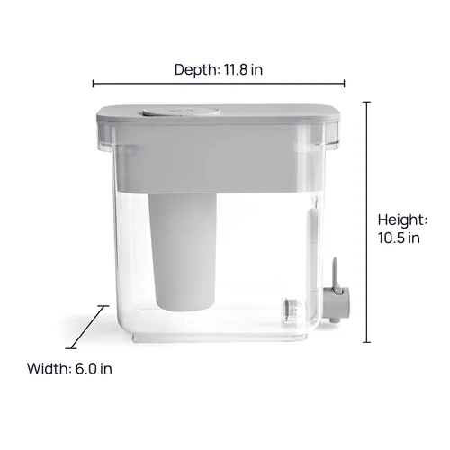 Miniatura 10 de Culligan con tecnología ZeroWater - Dispensador de filtro de agua de 22 tazas de 5 etapas – Incluye filtro de agua avanzado certificado para reducir