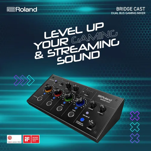 Miniatura 2 de Roland BRIDGE CAST - Mezclador de juegos de doble bus Interfaz de transmisión de audio profesional y mezclador para jugadores en línea Hardware