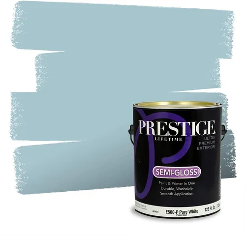 Miniatura 551 de Pintura Exterior + imprimación PRESTIGE, todo-en-uno, 1 galón, acabado mate, color comparable al Valspar* Royal Gray* VS151-Gris real