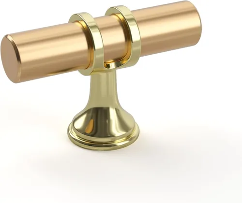 Miniatura 16 de goldenwarm Paquete de 5 pomos negros para gabinete, pomos de barra en T y tiradores de cajón para herrajes de armario, muebles de dormitorio
