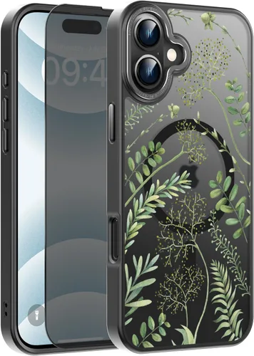 Miniatura 35 de Goodon Funda para iPhone 17 Pro con protector de pantalla de privacidad, compatible con Magsafe, a prueba de golpes, translúcida mate, bonita funda