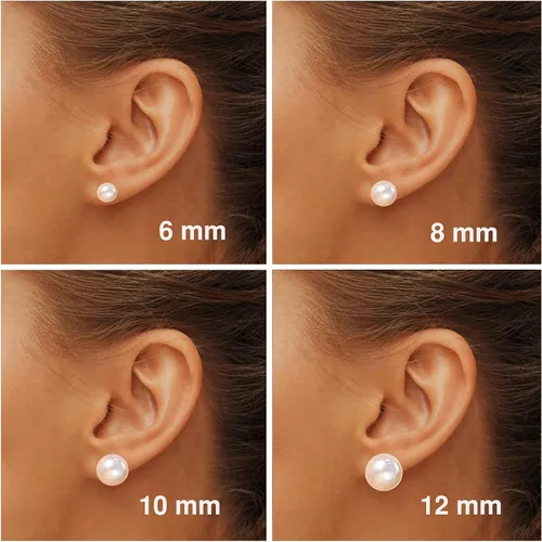 Miniatura 6 de Aretes de tuerca chapados en oro de 18 quilates de plata de ley 925, hipoalergénicos para orejas sensibles