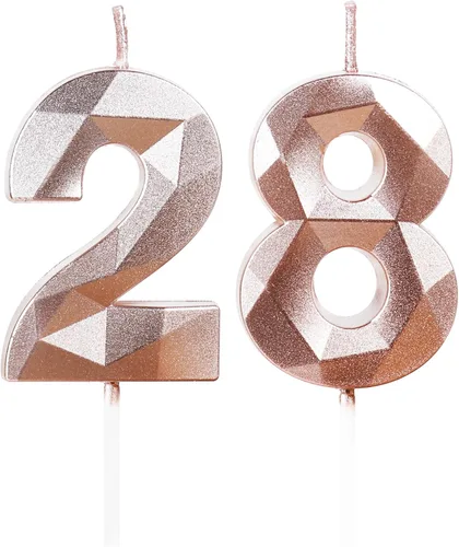 Miniatura 228 de Velas de cumpleaños número 15, velas número 15, velas de feliz cumpleaños de oro rosa para pastel, decoraciones de cobertura de pastel de diseño 3D