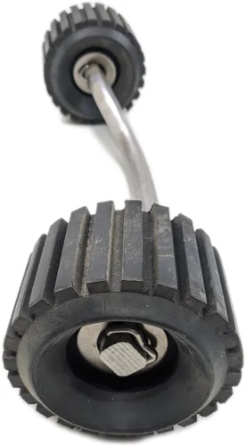 Miniatura 2 de Remolque de barco 20 "" Brazo doblado con dos rodillos tambaleantes conjunto 300-022213, plata y negro