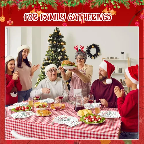 Miniatura 6 de Sherr Paquete de 200 servilletas de Navidad ligeras de papel de Navidad para invitados, 2 capas, desechables, servilletas de baño, toallas de mano