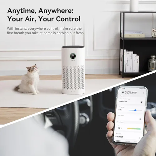 Miniatura 6 de Purificadores de aire para el hogar con materia – Cubre 2580 pies cuadrados compatibles con Google Home, Alexa y Smarthings, HEPA 13 y prefiltro