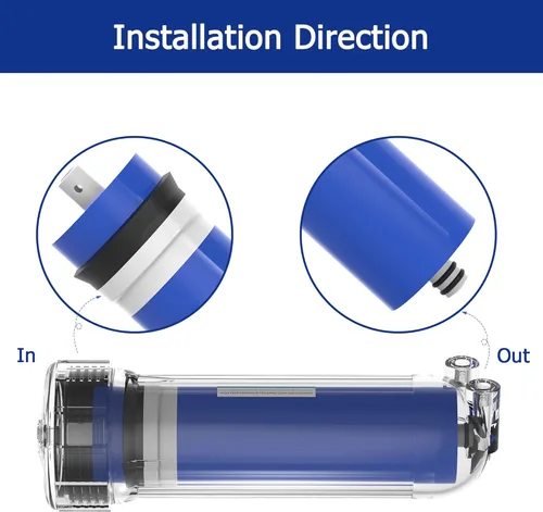 Miniatura 7 de Filtro de membrana 400 GPD RO de 12 x 3 pulgadas, repuesto de elemento de membrana de ósmosis inversa para debajo del fregadero, sistema purificador