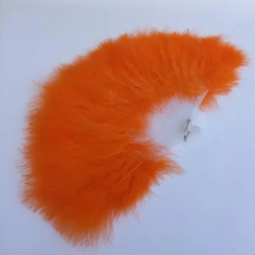 Miniatura 5 de Shekyeon Abanico de plumas de Marabou estilo años 20, estilo vintage, plegable, ventilador de mano para espectáculos de baile de disfraces, Verde