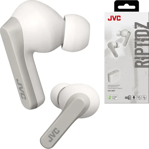 Miniatura 8 de JVC RIPTIDZ - Audífonos inalámbricos con sensor táctil, uso de un solo oído, IPX5, Bluetooth 5.1, batería de larga duración (hasta 30 horas), HAA9TB