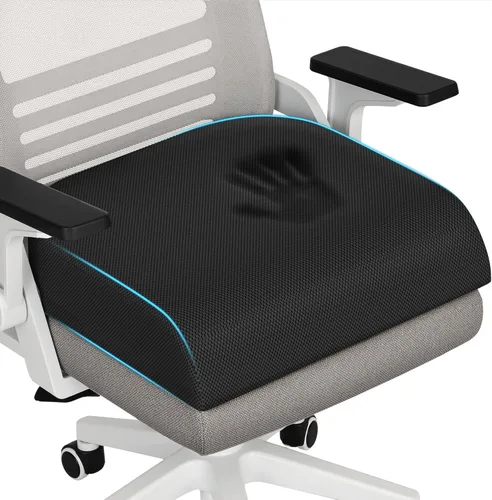 Miniatura 16 de TranquilRelax - Cojín grande para asiento de espuma viscoelástica para largas horas de sentado en silla de oficina, asiento de coche, almohadilla