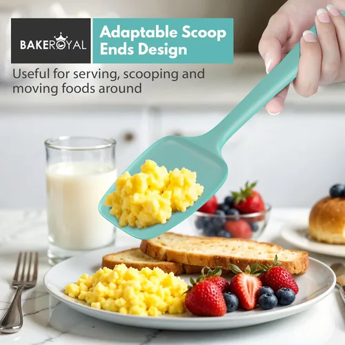 Miniatura 5 de BakeRoyal Juego de espátulas de silicona – 4 espátulas de goma de silicona resistente al calor 600°F para tareas diarias – Espátulas de cocina