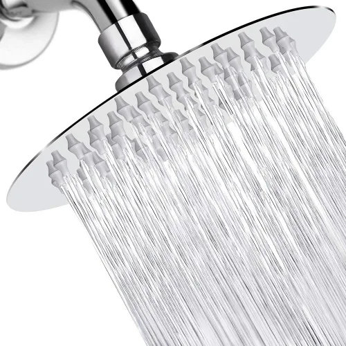 Miniatura 13 de NearMoon Cabezal de ducha de lluvia, diseño ultra fino - aumento de presión, experiencia genial, lluvia de alto flujo, acero inoxidable