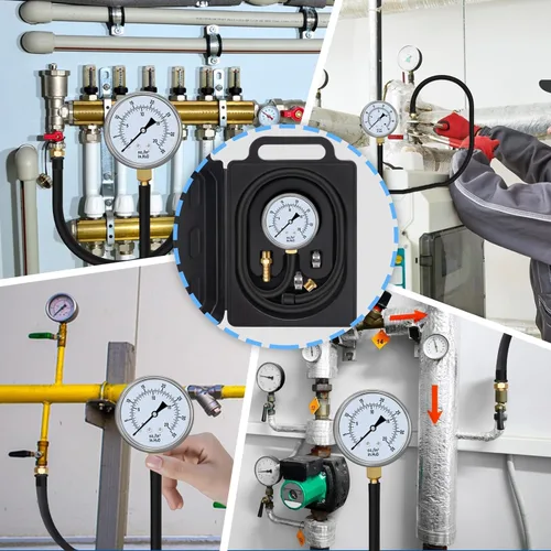 Miniatura 7 de Manómetro Probador de Presión de Gas 0-35'' WC Kit de Prueba de Presión de Gas Natural o LP Medidor de Gas Natural Manómetro de Colector
