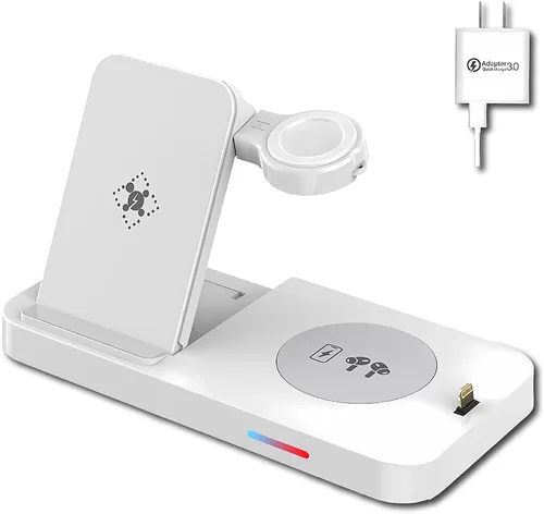 Miniatura 8 de Cargador inalámbrico, estación de carga inalámbrica 6 en 1, soporte de cargador inalámbrico rápido para iPhone 15 14 13 12 11 Pro Max XR XS 8 Plus