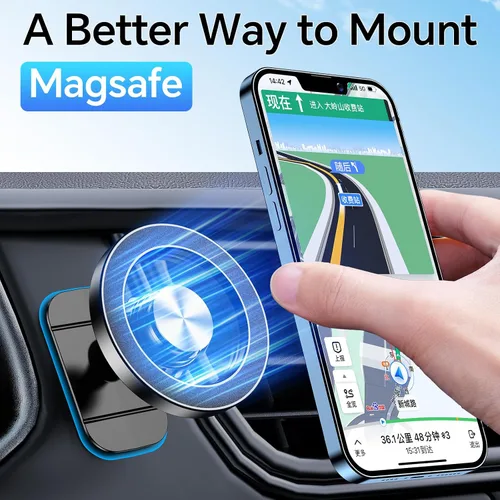 Miniatura 5 de Coolpow para Soporte de Coche Magsafe【20 Imanes Fuertes】Soporte Magnético de Teléfono para Coche Soporte de Teléfono Magnético Montaje de Teléfono