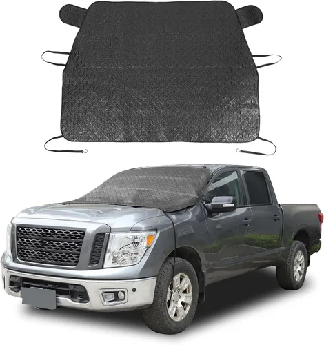 Cubierta de nieve para parabrisas para Nissan Titan 2016-2023, cubierta de parabrisas delantero para hielo y nieve, cubierta de hielo extra gruesa