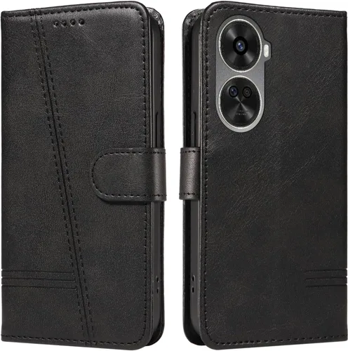 Miniatura 113 de Funda con tapa para Huawei Nova Lite 3, protección de 360 grados, a prueba de golpes, de piel sintética, con función atril y 3 ranuras