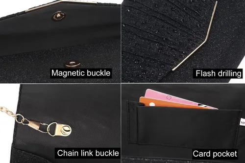 Miniatura 3 de Bolsos de mano con diamantes de imitación para mujer, monederos y bolsos formales, bodas, fiestas, bailes, bolsas de dinero, regalo de Navidad
