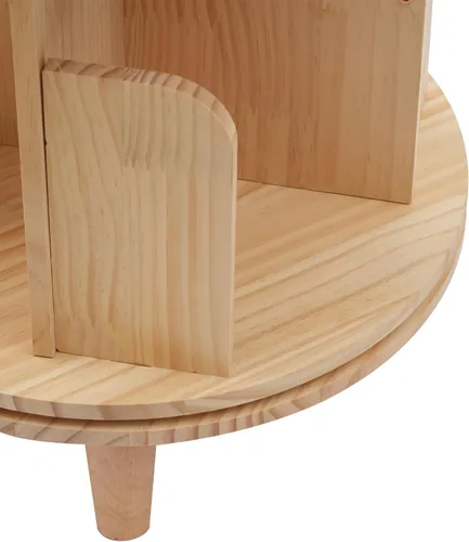 Miniatura 7 de Estantería giratoria de 1 nivel, estante de almacenamiento de pie de 360 grados, organizador independiente multifuncional para niños y adultos