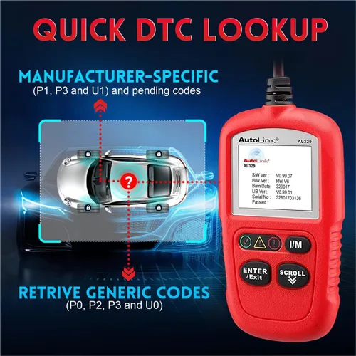 Miniatura 8 de Autel Autolink Al329 (Actualización de AL319) Lector de Códigos OBDII Escáner