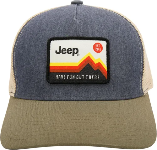 Miniatura 6 de Jeep Have Fun Out There Trucker Snapback - Sombrero gris y verde militarcrema, GrisVerdeCrema