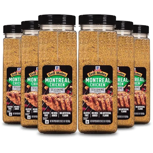 McCormick Grill Mates Montreal - Condimento para pollo, 23 onzas (paquete de 6), seis recipientes de 23 onzas de condimento de pollo con mezcla de