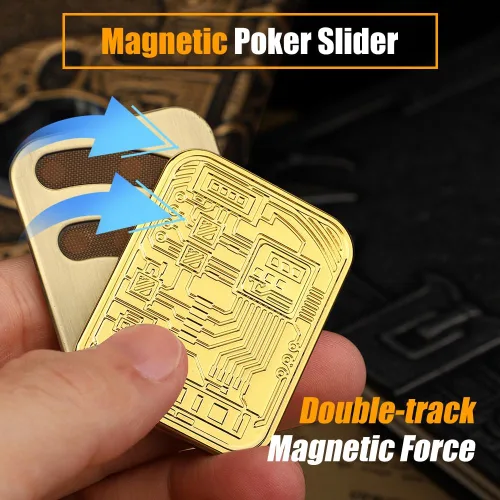 Miniatura 3 de Cool Chip Fidget Slider para niños, juguetes para ansiedad para adultos, juguetes magnéticos de metal, juguetes de escritorio, accesorios EDC