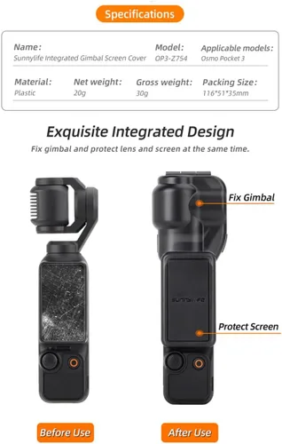 Miniatura 3 de Bolsillo 3 Lente Capucha Cubierta Gimbal Cámara Protector Parasol Cubierta para DJI OSMO Pocket 3