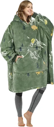 Miniatura 37 de Catalonia Sudadera con Capucha Manta Extragrande, Cómoda Sudadera Sherpa Usable, Regalo para Ella