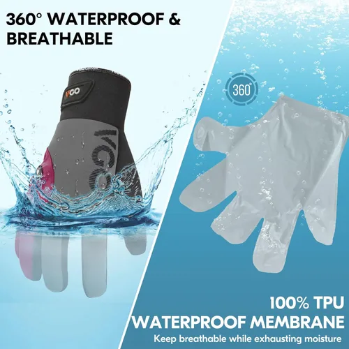 Miniatura 3 de Vgo... -20℃/-4°F Guantes de trabajo de invierno para mujeres, Guantes de trabajo impermeables para clima frío (SL8777FW-FM)