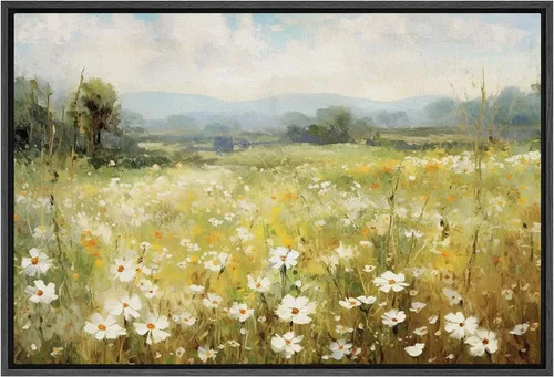 Miniatura 16 de SIGNFORD Lienzo impreso para pared, cielo nublado, bosque verde, prado, naturaleza, desierto, ilustraciones florales botánicas, arte moderno