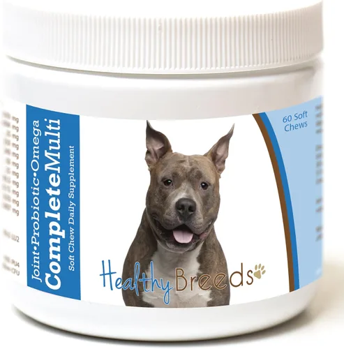 Miniatura 165 de Healthy Breeds Pug todo en uno multivitamínico suave masticable 60