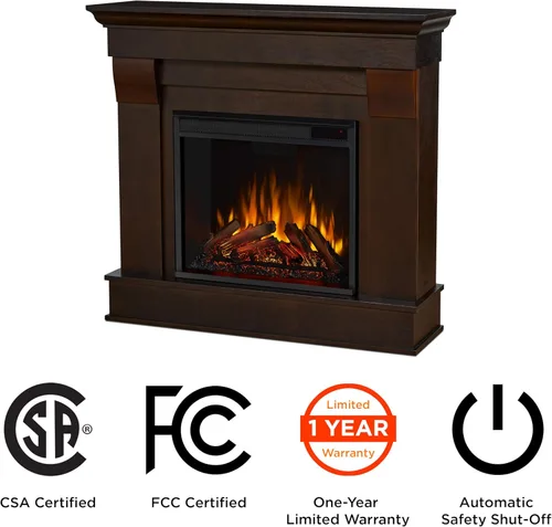 Miniatura 7 de Real Flame Chateau - Chimenea eléctrica de 41 pulgadas con repisa para sala de estar o dormitorio, inserto de chimenea calentador reemplazable