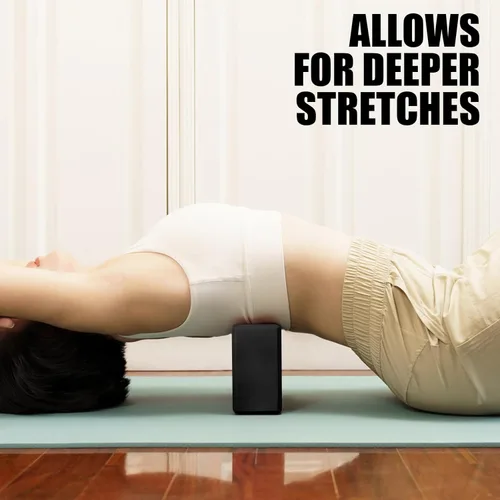 Miniatura 7 de 2 Pcs Yoga Blocks, 9"x6"x3" Foam Blocks Yoga Props for Pilates Stretching and Meditation Exercise Blocks Lightweight Yoga Essentials Negro