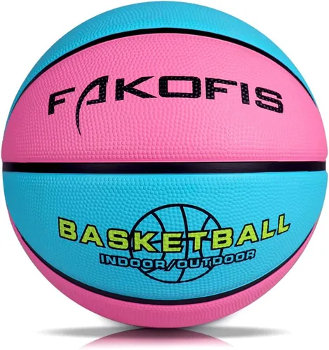 Miniatura 2 de Baloncesto para niños y niñas de 3/5 (22 pulgadas/27.5 pulgadas), baloncesto de goma de alta calidad para interiores y exteriores, para niños y azul