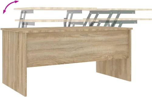 Miniatura 8 de Mesa auxiliar, mesa de comedor elevable, mesa de centro abierta adecuada para sala de estar, oficina, balcón, sala de estar familiar, roble Sonoma