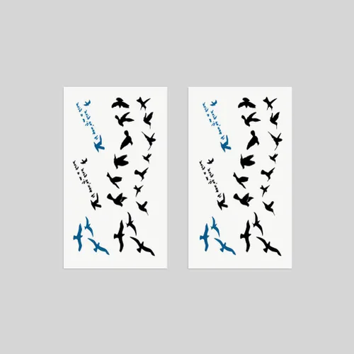 Miniatura 7 de 2 hojas de tatuajes temporales pequeños pequeños para mujeres y hombres, manos, cuello, muñeca, lindas calcomanías de tatuaje de dibujos animados