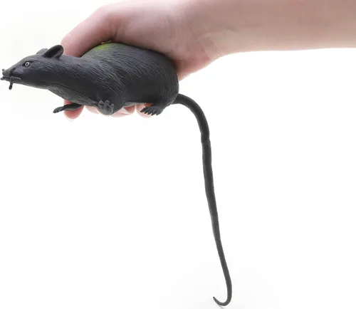Miniatura 2 de Rata elástica de goma de 5.1 in con cola larga - Halloween - Juguetes novedosos (HL17) [Juguete]