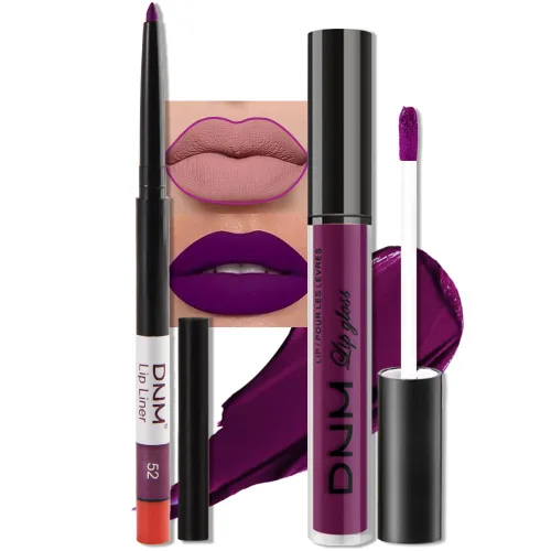 Miniatura 43 de evpct 2 Piezas Lápiz Labial Líquido Verde Esmeralda con Brillo Glitter, Brillo Labial Tinte y Delineador de Labios Retráctil, Set de Maquillaje