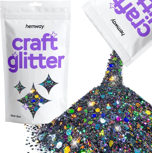 Miniatura 23 de Hemway Craft Glitter - Rojo Copos de lentejuelas metálicas de varios tamaños para manualidades de resina y epoxi Suministros para vasos