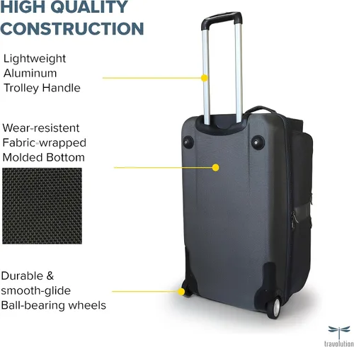 Miniatura 19 de Travolution Dance Bag with Garment Rack, 28 Inch Rolling Duffel With Wheels, Ideal for Competitions & Travel, Easy-assembly Lightweight Aluminum