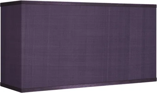 Miniatura 7 de Pantalla rectangular para lámpara (premontada) seda sintética texturizada roja grande de 17 pulgadas de ancho x 8 pulgadas de profundidad x 10