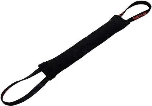 REDLINE K-9 Juguete de remolcador de mordida de perro 3 "x 16" 2 mango Bite Suit French Linen (negro)