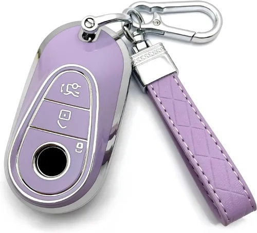 Miniatura 15 de Adecuado para llaves Mercedes Benz. Funda de llave de TPU suave avanzada es compatible con CLS CLK AMG CLK GLC GLE GLS ML SL SLK A C E R S G Llave