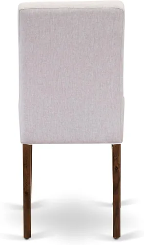 Miniatura 10 de East West Furniture ANAS3-AWA-08 Juego de mesa de comedor de cocina de 3 piezas contiene una mesa moderna y 2 sillas de comedor tapizadas de tela