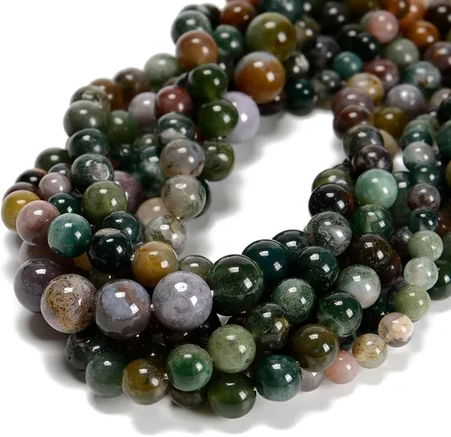 Miniatura 22 de 47 cuentas de jade esmeralda africana de 0.315 pulgadas (0.315 in), redondas naturales, sueltas, cuentas de piedra real, piedras preciosas genuinas