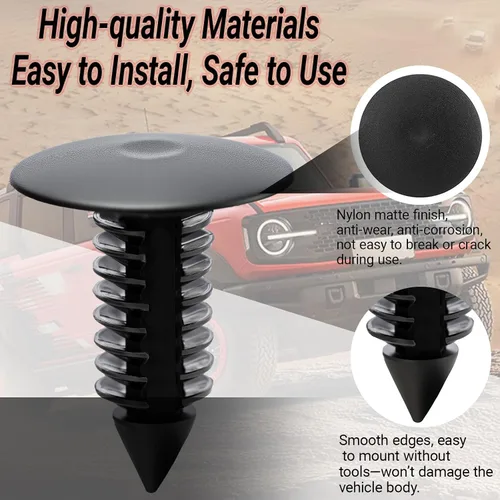 Miniatura 5 de 100 clips de sujeción para guardabarros y protector de parachoques para GM #1605396, 1595864; Chrysler 6030441; Ford 388577S, W705589-S300