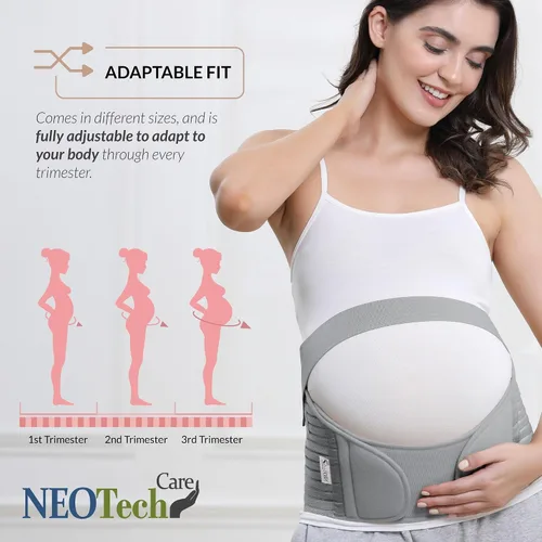 Miniatura 15 de NeoTech Care Cinturón de maternidad para embarazo, soporte para espalda, abdomen, cintura, pelvis (talla L, color marfil)