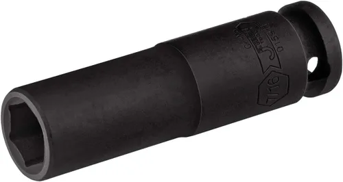 Miniatura 7 de Jetech Enchufe de impacto profundo de 3/8 de pulgada de 1/2 pulgada, acero de aleación de molibdeno cromado tratado térmicamente, diseño de 6